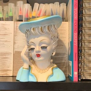 Decorative vintage pin/pen holder